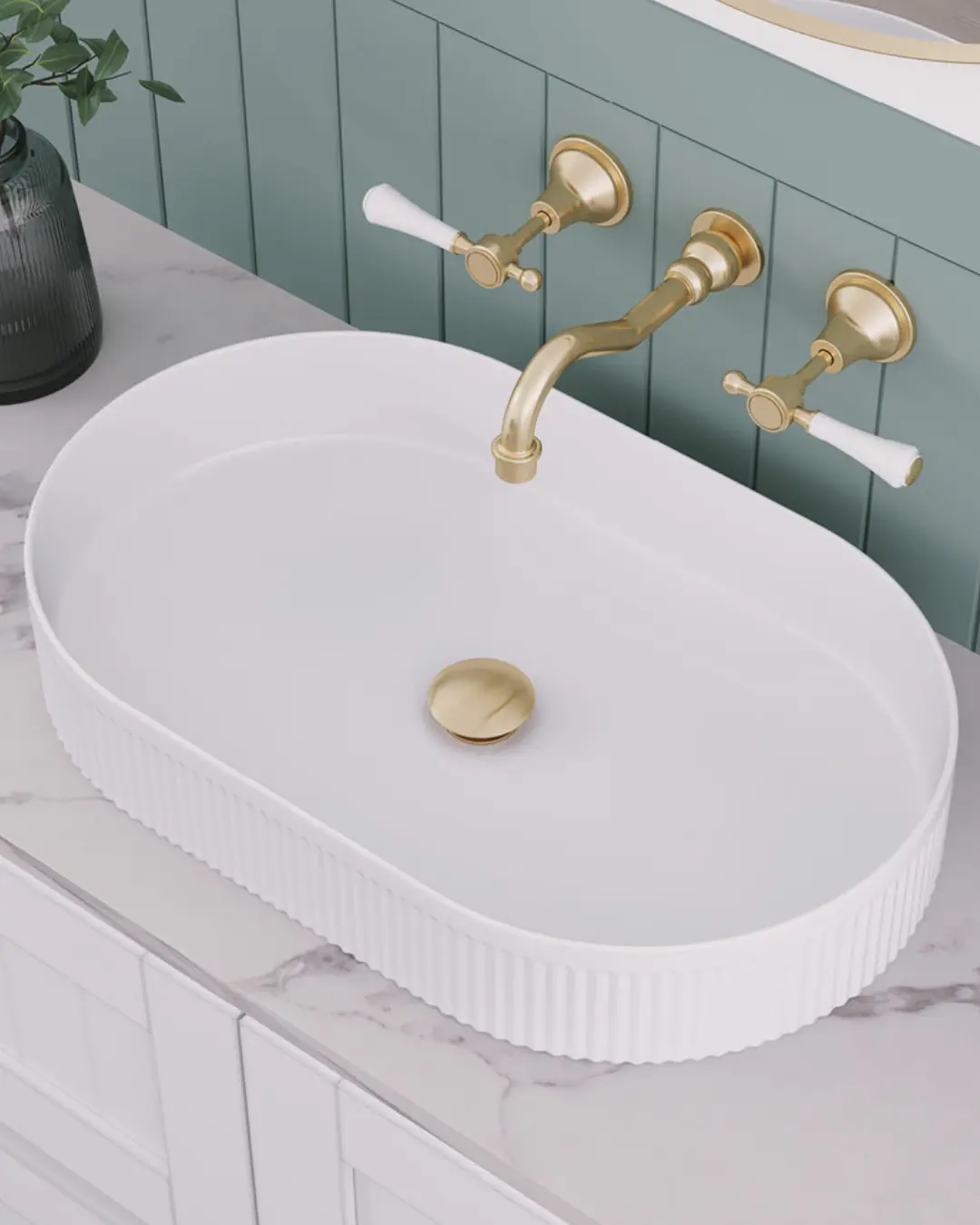 Eleanor Oval Above Counter Fluted Basin - Image 2