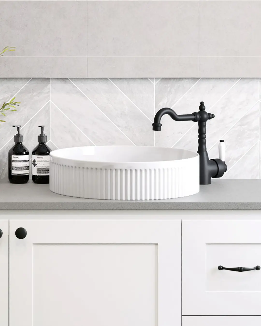 Eleanor Round Above Counter Fluted Basin - Image 2