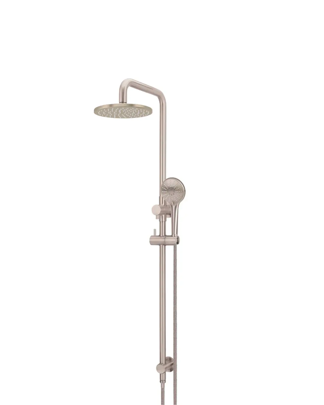 Round Combination Shower Rail, Three Function Hand Shower