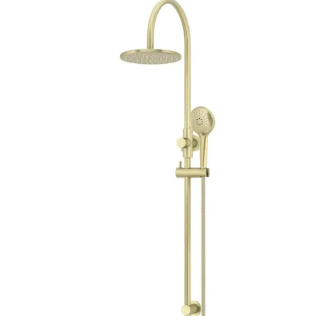 Round Gooseneck Shower Set, Three-Function Hand Shower