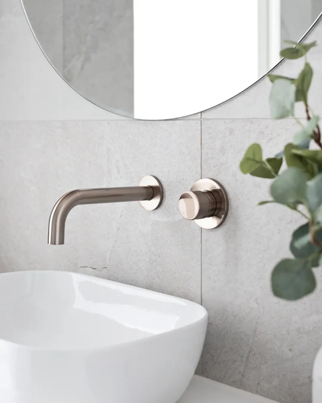 Round Wall Mixer Pinless Handle Trim Kit (In-wall Body Not Included)