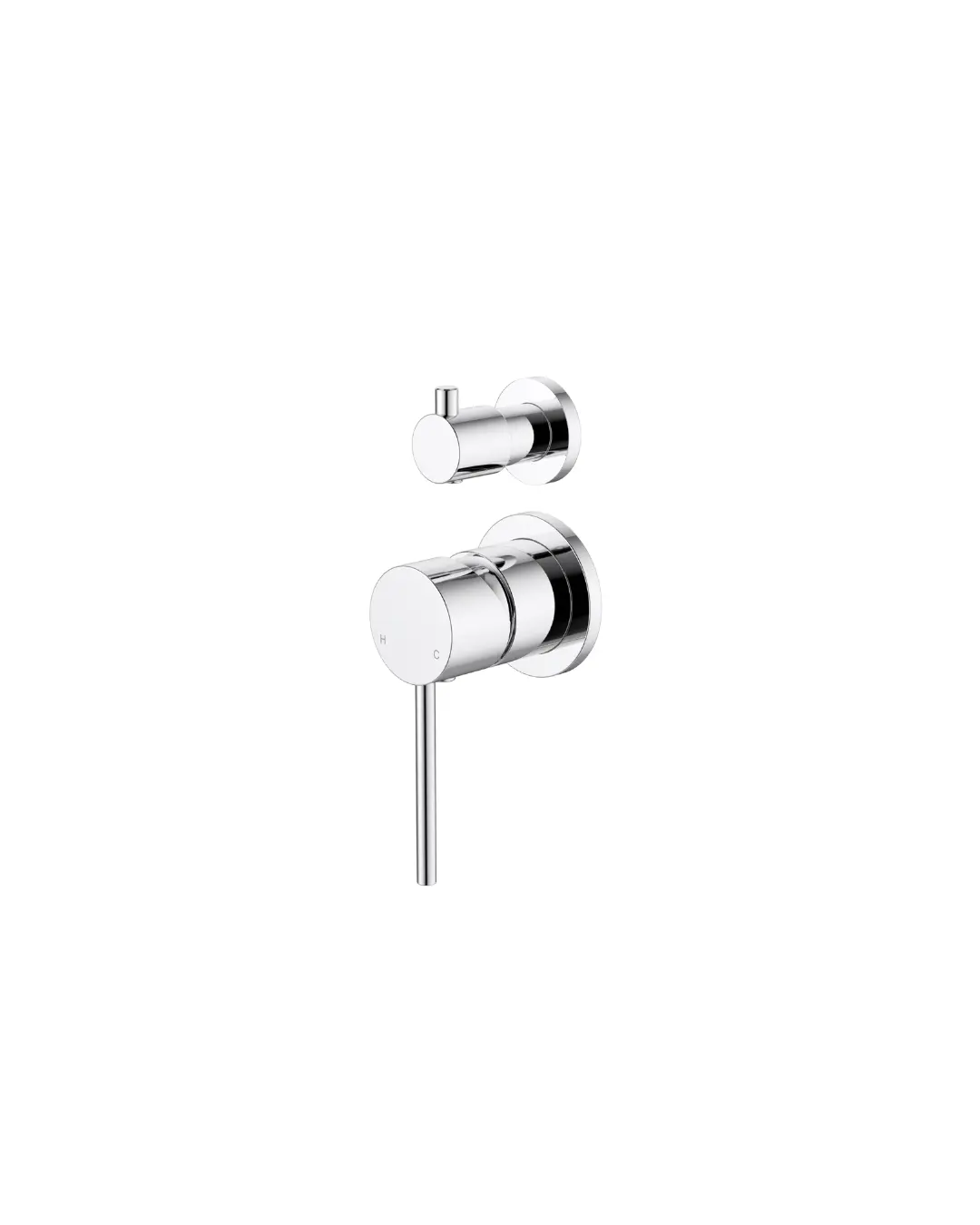 Star Mini Shower Diverter Mixer Small Backplate