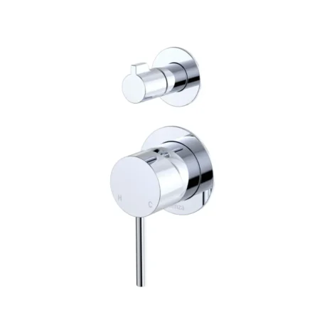 Kaya Wall Diverter Mixer, Small Round Plates