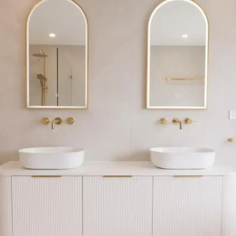 Bondi Fluted Wall Hung Curve Vanity