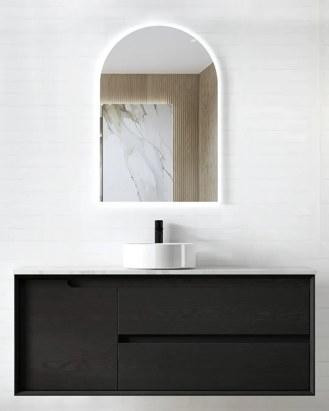 Byron Oak Wall Hung Vanity - Image 7