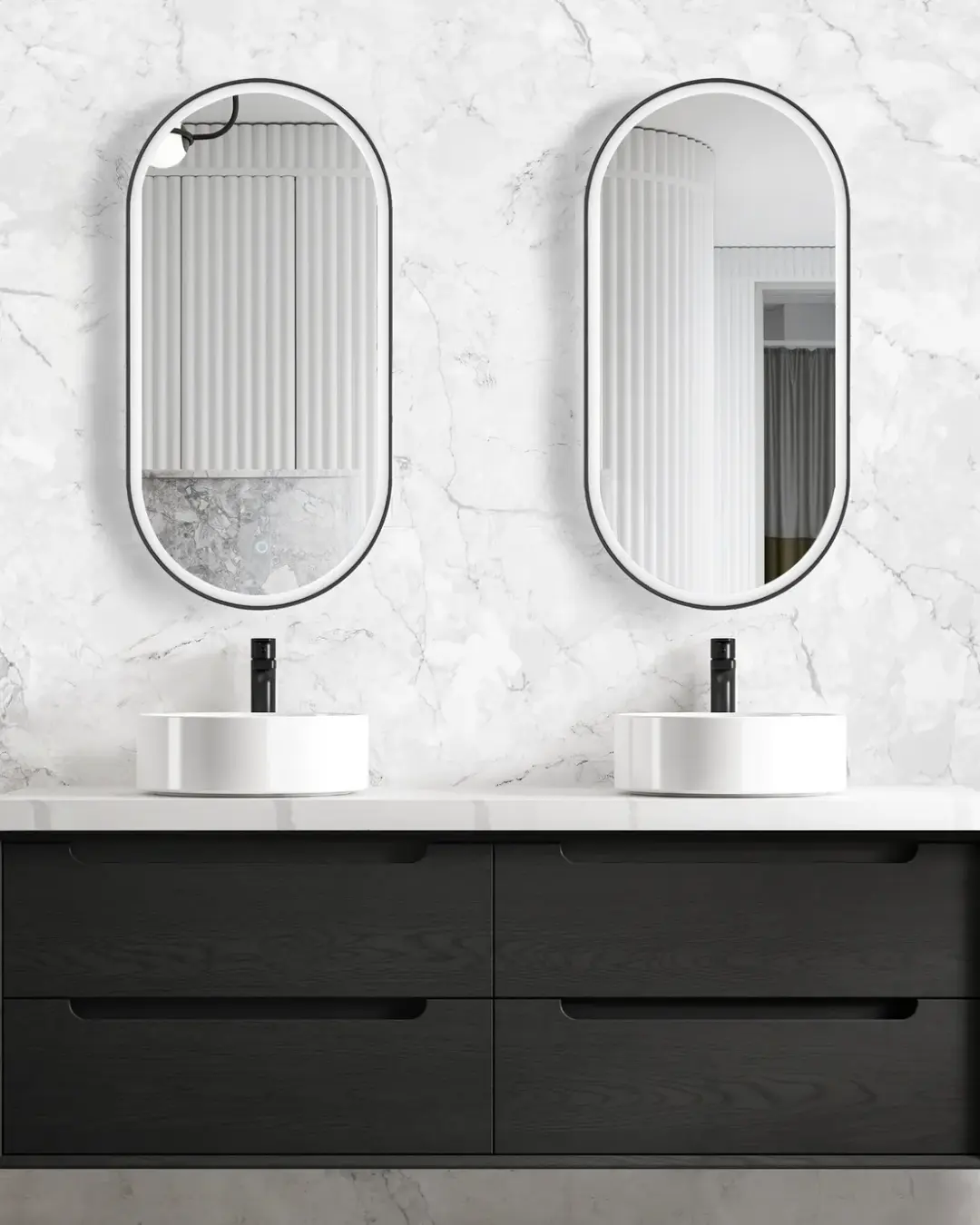Byron Oak Wall Hung Vanity - Image 6