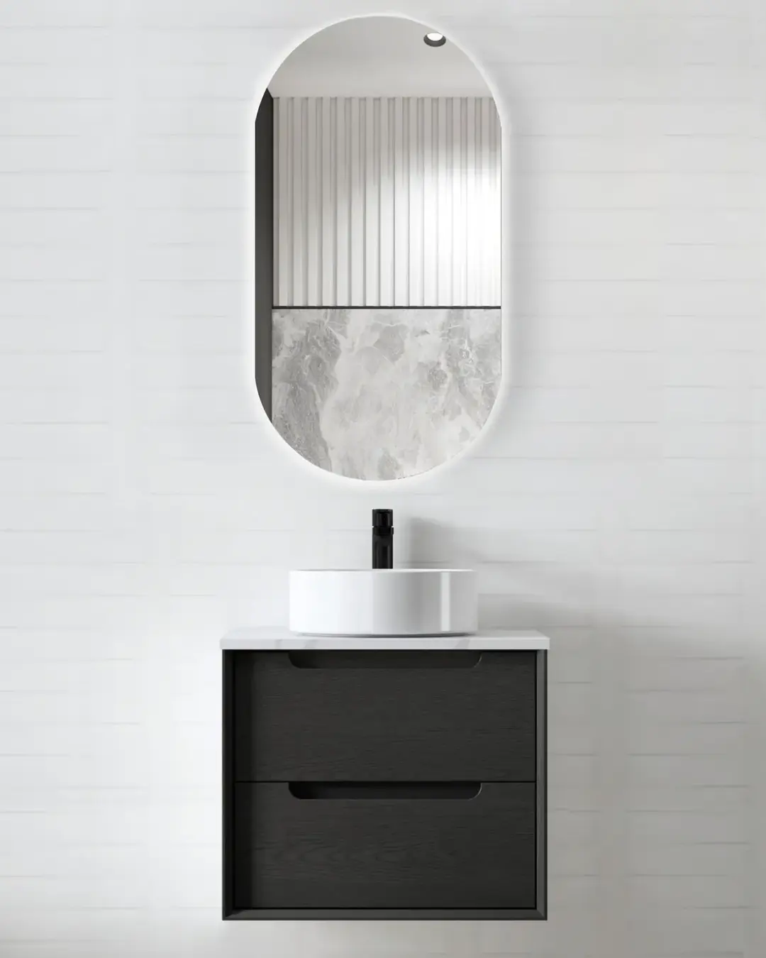 Byron Oak Wall Hung Vanity - Image 10