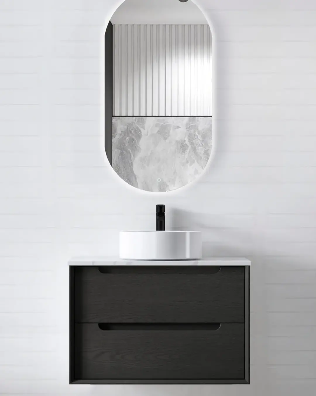 Byron Oak Wall Hung Vanity - Image 9