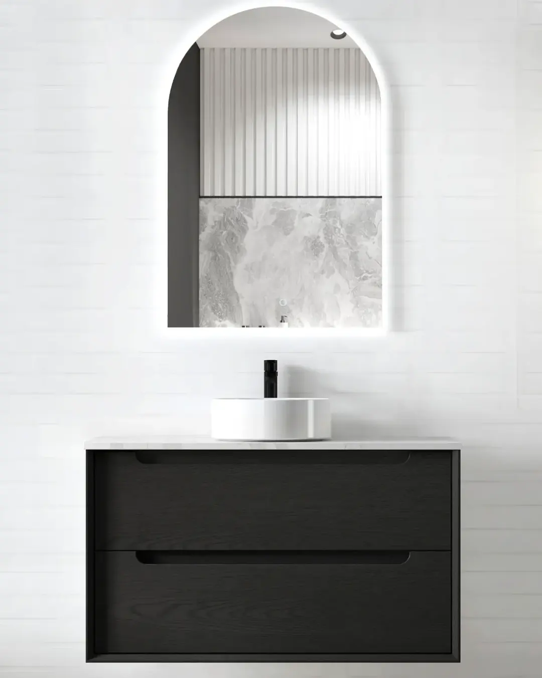 Byron Oak Wall Hung Vanity - Image 8