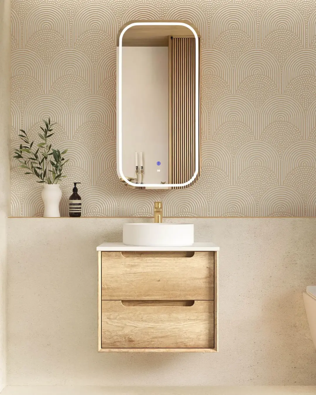 Byron Oak Wall Hung Vanity - Image 5