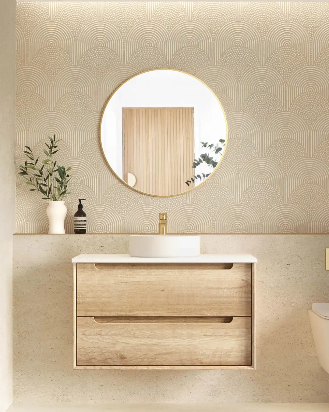 Byron Oak Wall Hung Vanity - Image 3