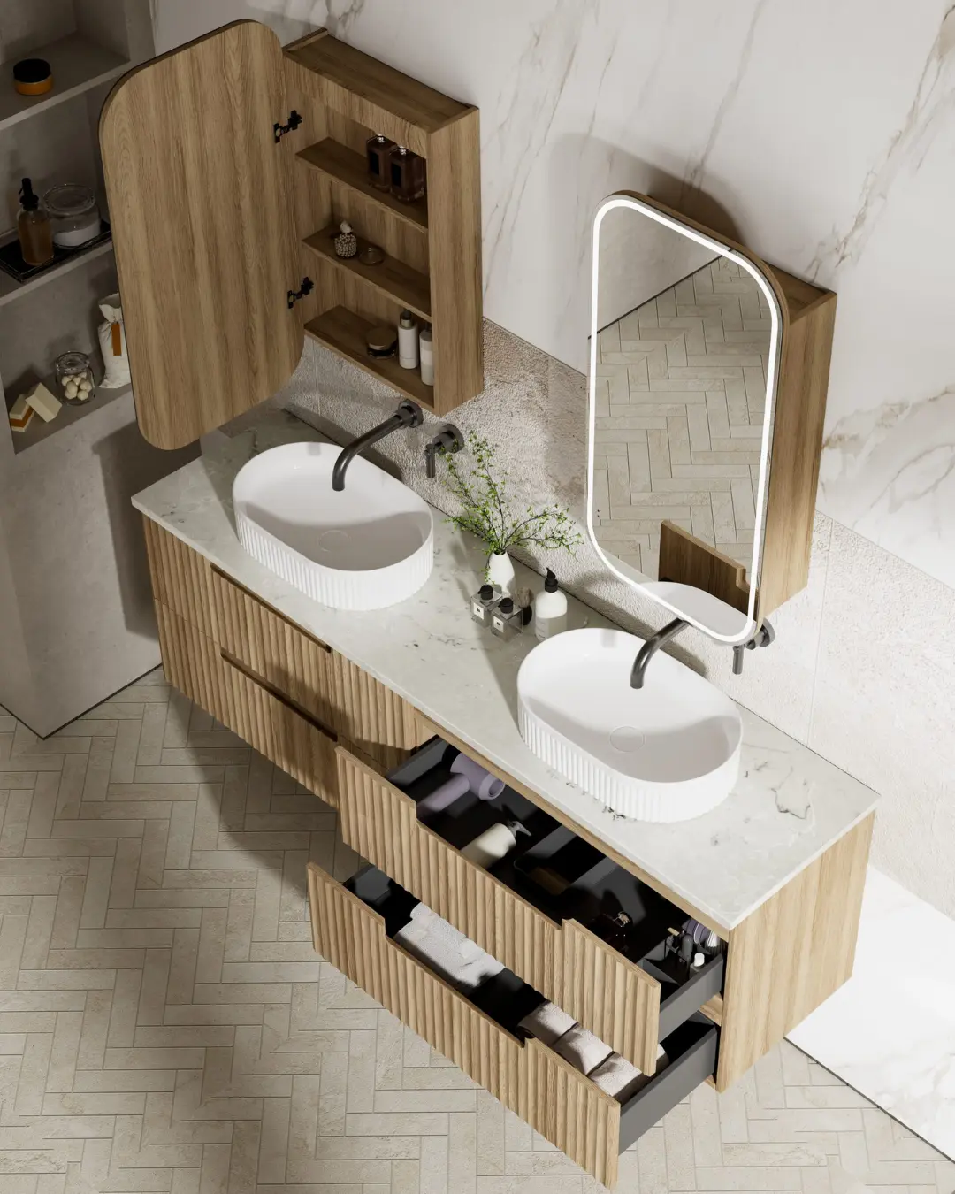 Lovina Tier Wall Hung Vanity - Image 2
